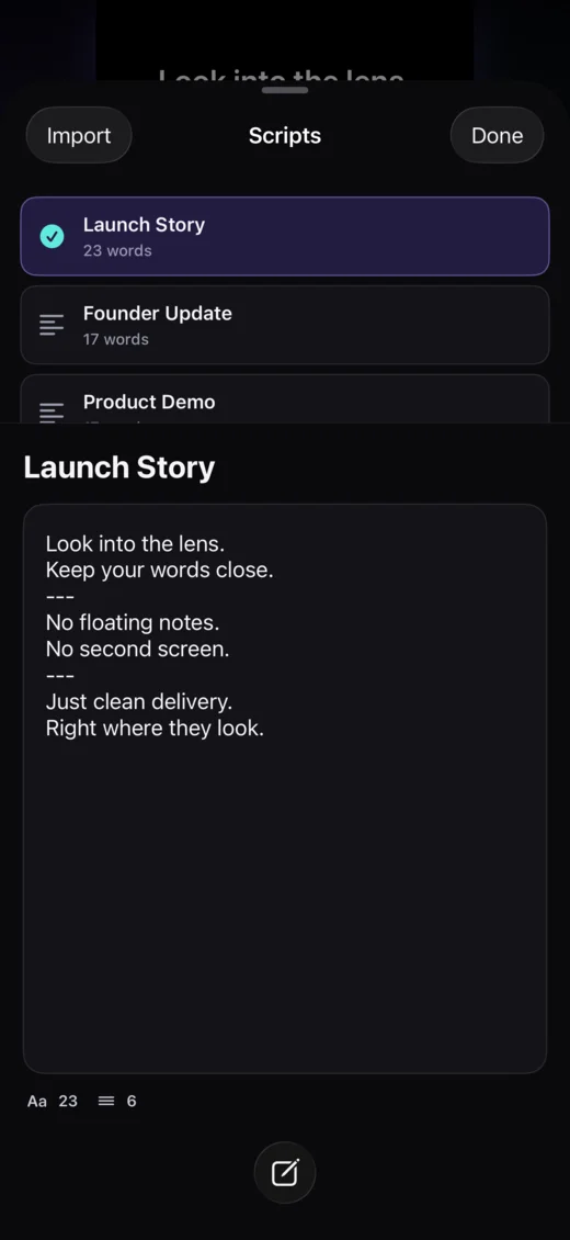 Notchalant script library on iPhone