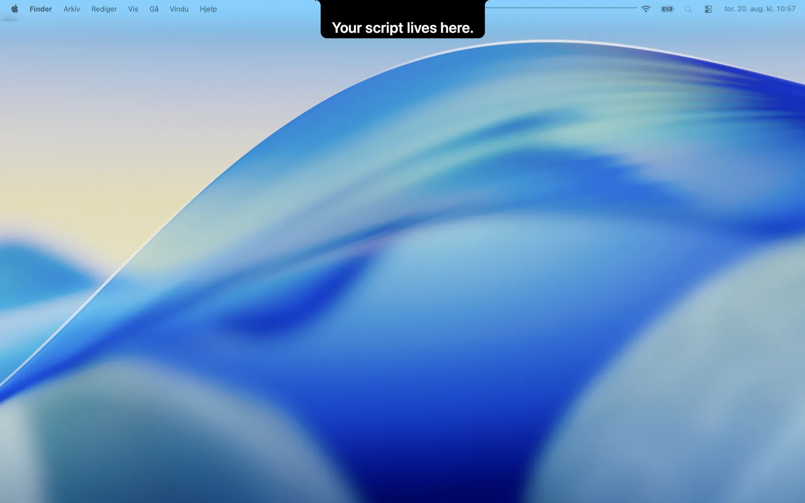 Notchalant line mode on a MacBook