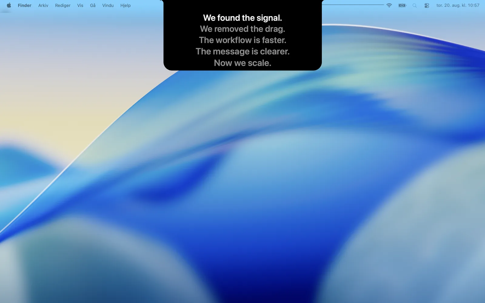 Notchalant stage mode on a MacBook